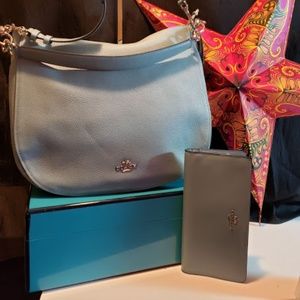 Coach Elle Pebble Cloud Leather Hobo NWT